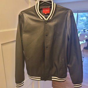 GUESS Leather Bomber Jacket